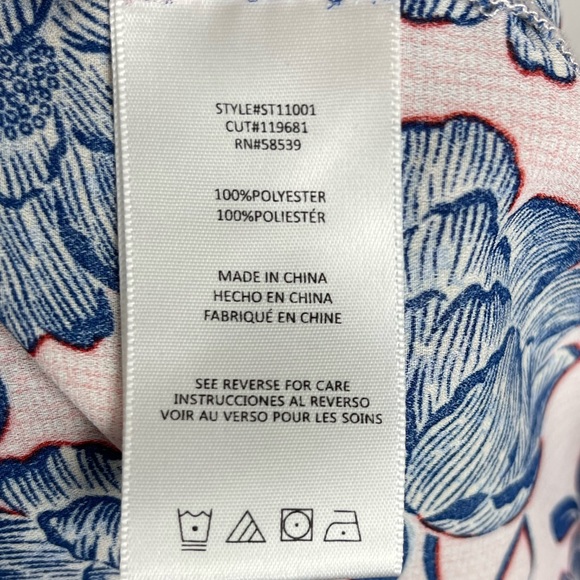 Kut from the Kloth Adriana Cold Shoulder Blouse Pink Floral Print Size Small - Picture 8 of 9